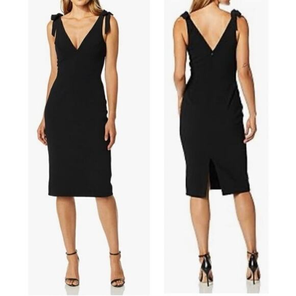 Dress the Population Lita Midi Dress In Black - Picture 1 of 9